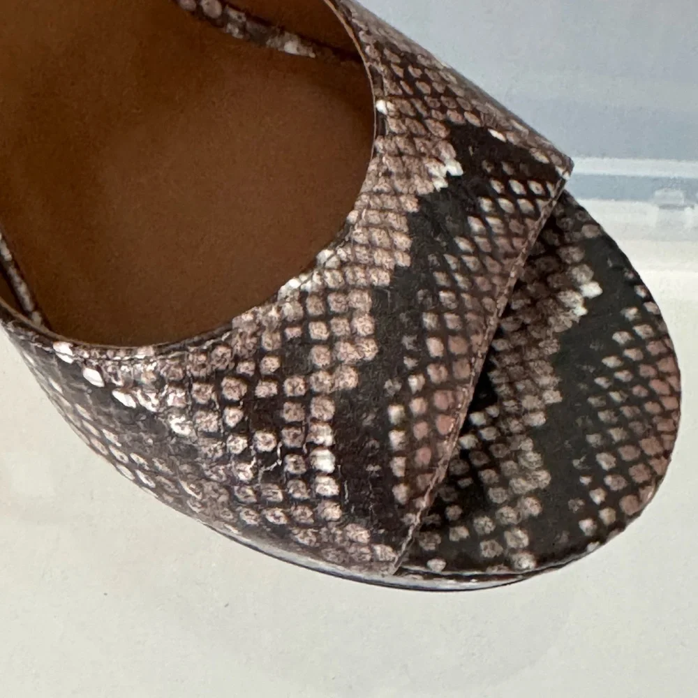 Kurt Geiger London Archer Snake-Embossed Wedge Platform Sandals